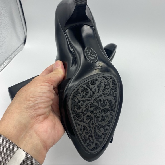 Sofft Braganca Black Patent Leather Heels with Bow, Size 9.5 - Picture 11 of 16